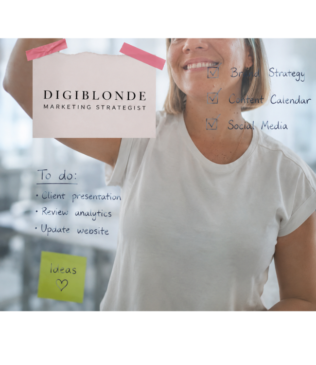 Marketing strategist planning social media and content direction